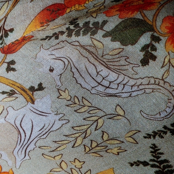 Spell & the Gypsy Free People MERMAID SEASHELL SEAHORSE Kimono Robe Duster S / M - Picture 6 of 9